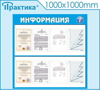 Стенд информация (С08, 1000х1000 мм, пластик ПВХ 3мм) - Стенды - Информационные стенды - ohrana.inoy.org